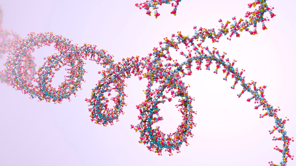 dna strand colorful