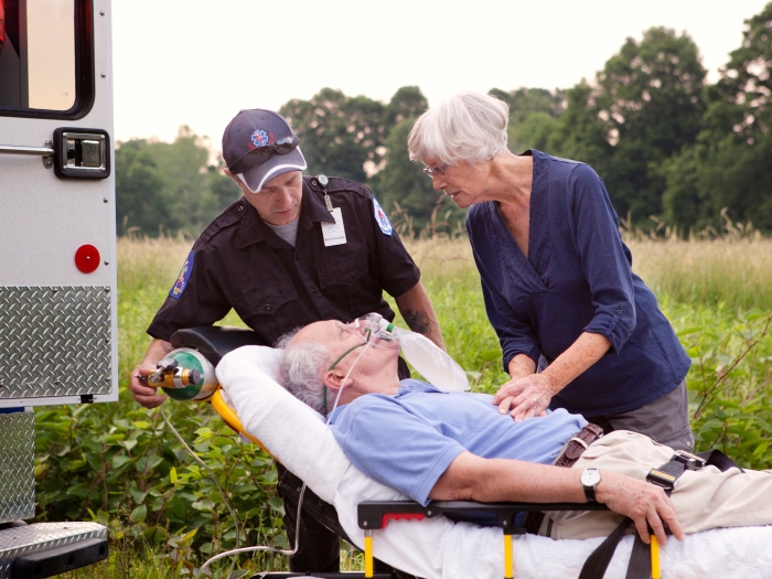 older couple ambulance