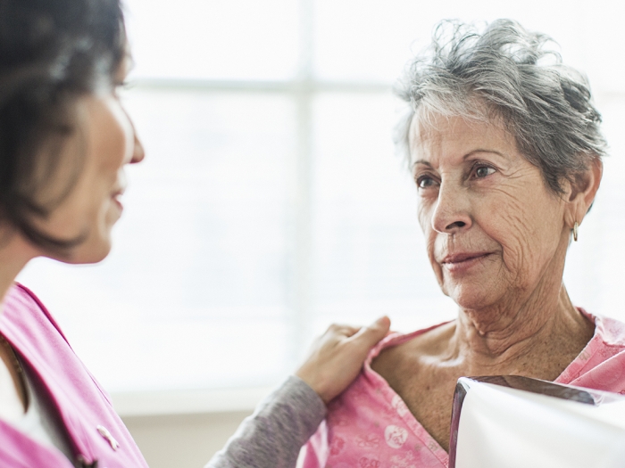 woman older with provider