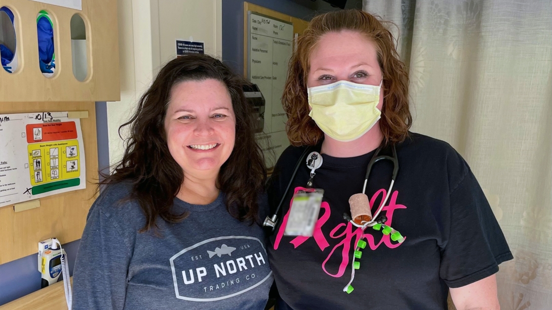 Woman Smiling Nurse Hospital Room