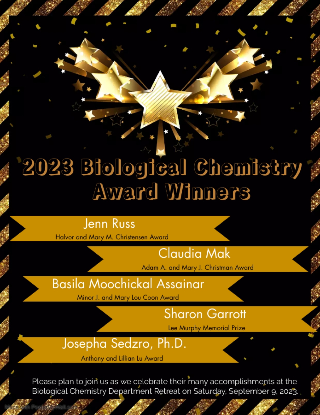 2023 Biological Chemistry Trainee Award Winners list