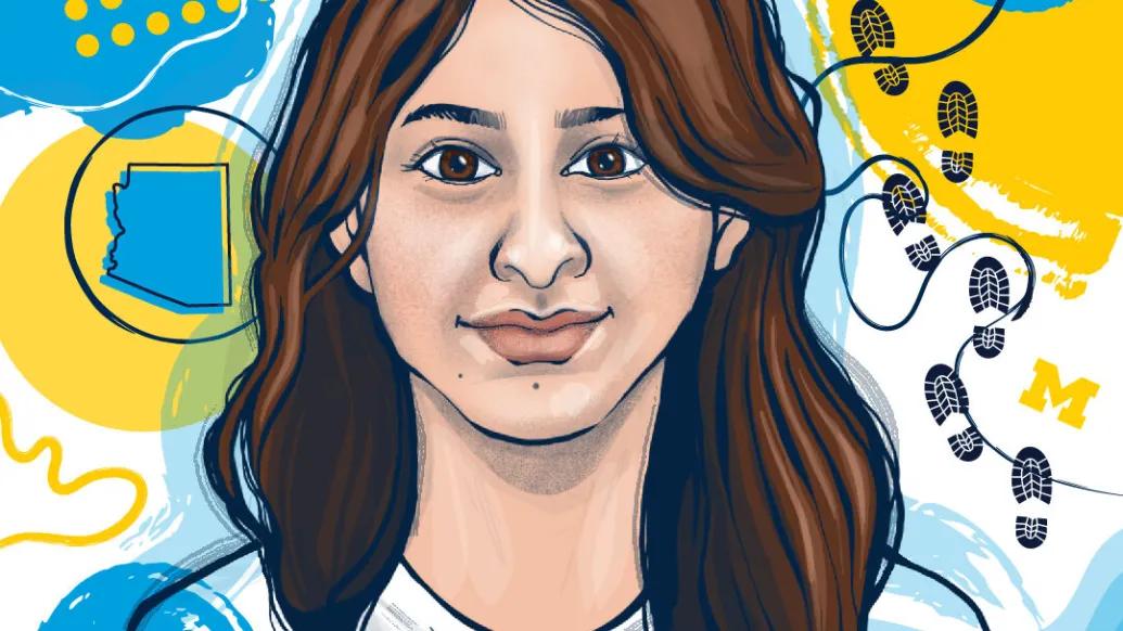 Maya Bose Drawn to Michigan caricature 