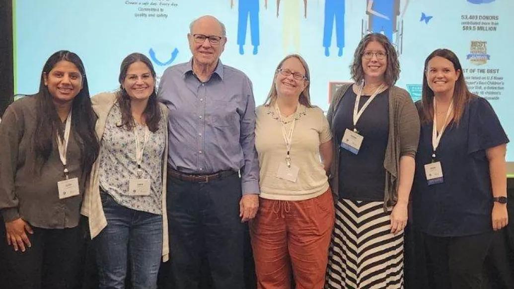 Left to right: Surbhi Gupta (University of Michigan), Laura Mike (University of Pittsburgh), Harry Mobley (University of Michigan), Melanie Pearson (University of Michigan), Chelsie Armbruster (SUNY Buffalo), and Allyson Shea (University of South Alabama)