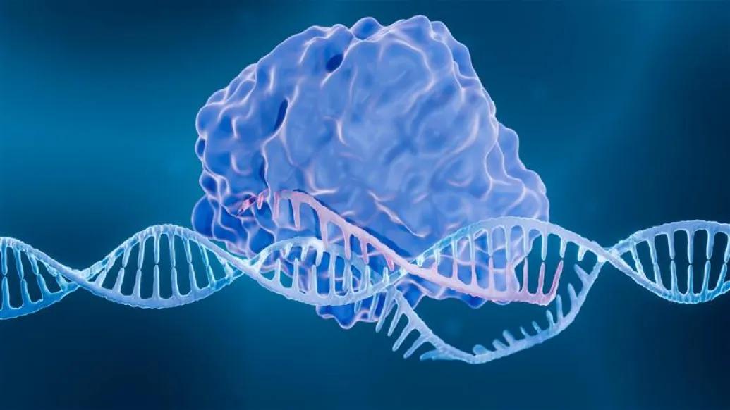 crispr blue cell dna floating