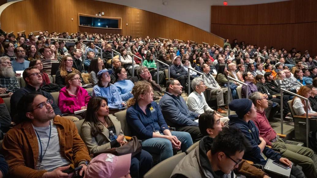 A crowded auditorium