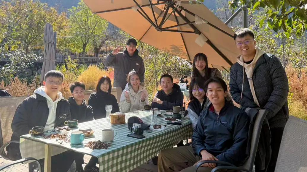 Michael Zhu (foreground) with research colleagues from Peking University Health Science Center.