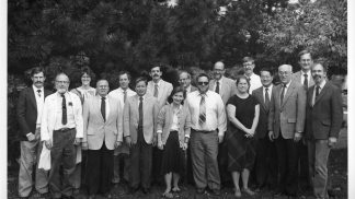 group picture of the department of human genetics staff from 1963