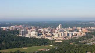 Aerial view of the medical campus