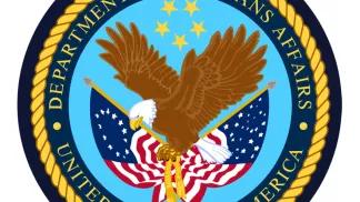 Department of VA Seal with bald eagle and American flags