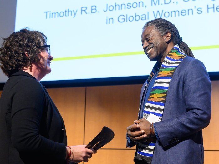  Doctor Timothy R.B. Johnson receives award