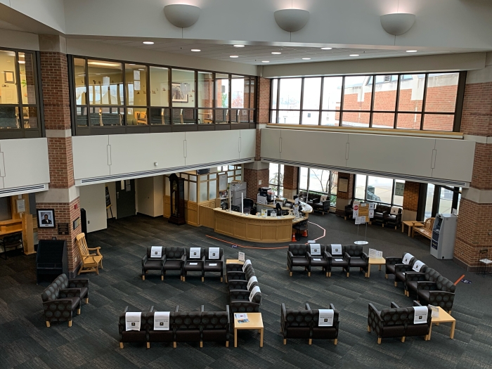 lobby of the east arbor center 