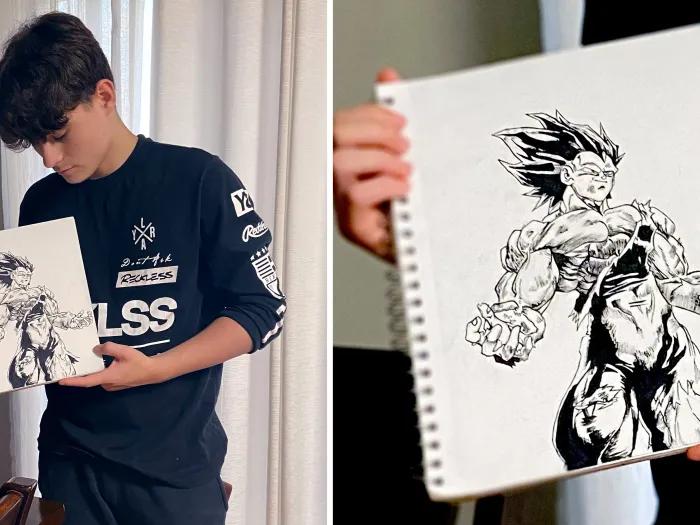 boy sketching comics