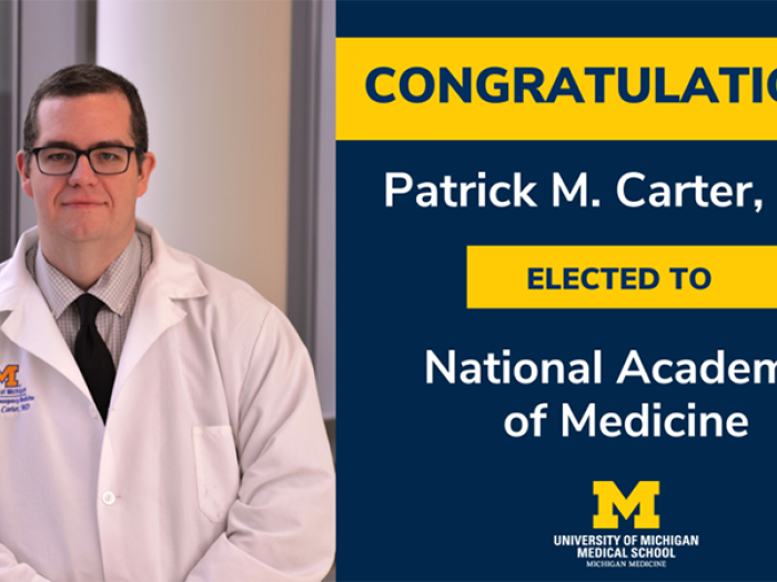 Congratulations to Patrick M. Carter, MD