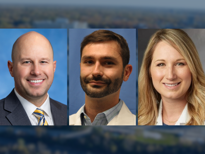 New Anesthesiology Faculty Matthew Giles, Adrian Pichurko, Jess Was