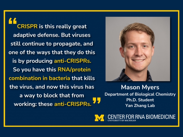 Quote and photo of RNA Featured Researcher Mason Myers