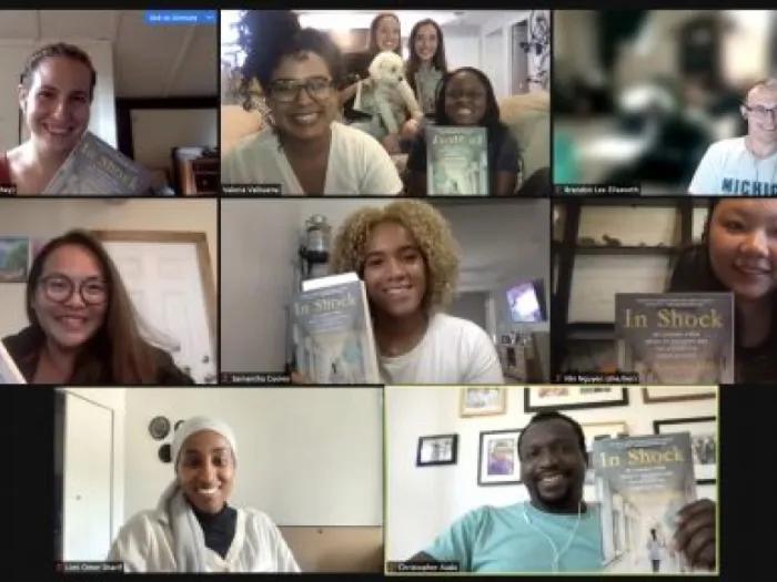 Screenshot of a Zoom call with multiple participants