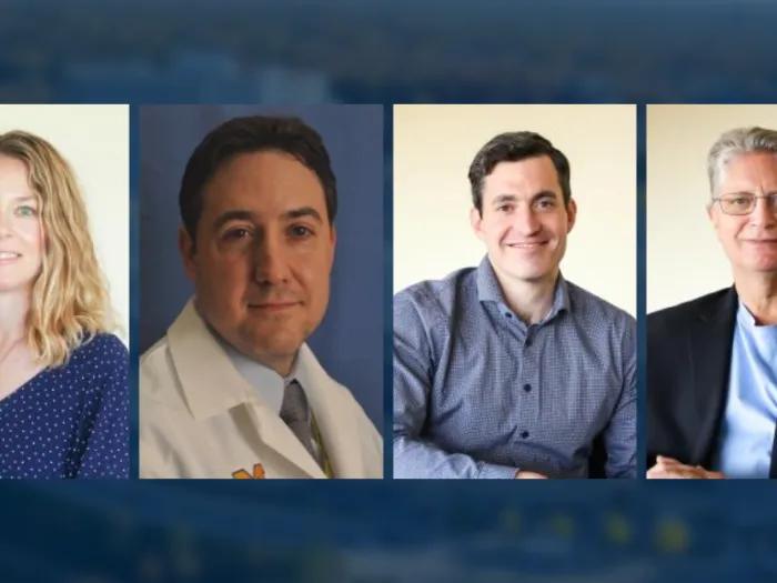 Nociplastic pain researchers Chelsea Kaplan, Steven Harte, Andrew Schrepf, Dan Clauw