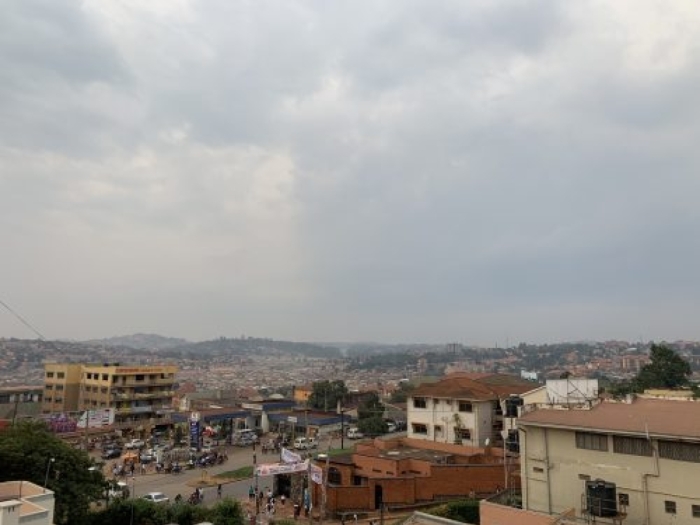 View of rooftops and buildings in Kampala