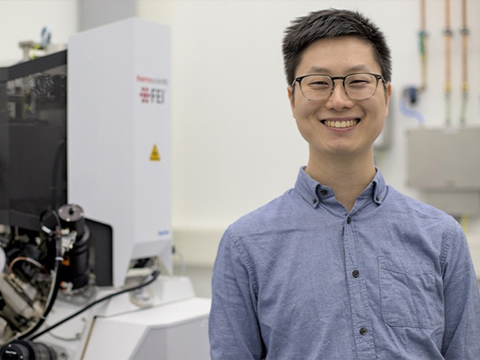 Herman Fung in research laboratory