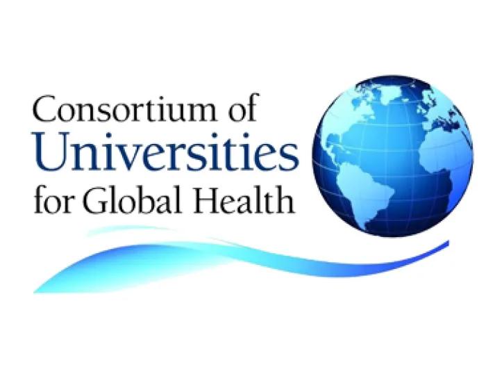 Graphic of a blue globe with the words 'Consortium of Universities for Global Health' written to the left
