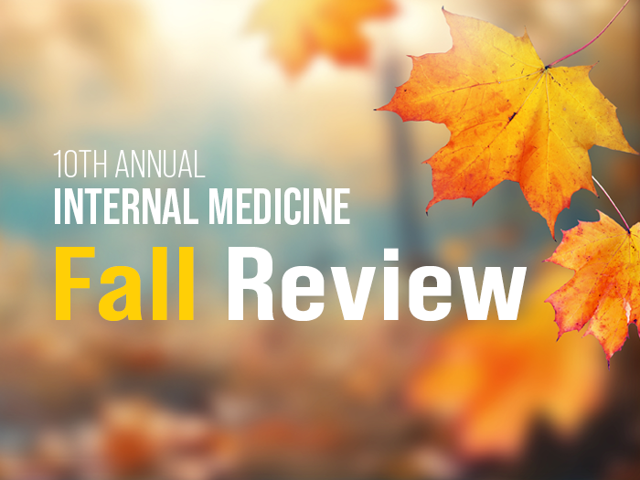 internal medicine fall review thumbnail with fall leaves background