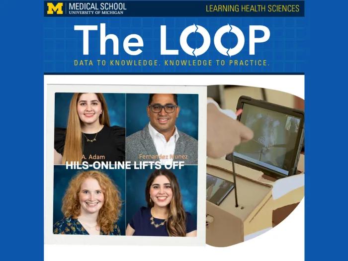 The Loop newsletter May 2022 cover displays a images of their faculty