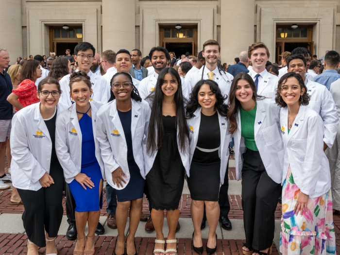 A group of medical students at the White Coat Ceremony