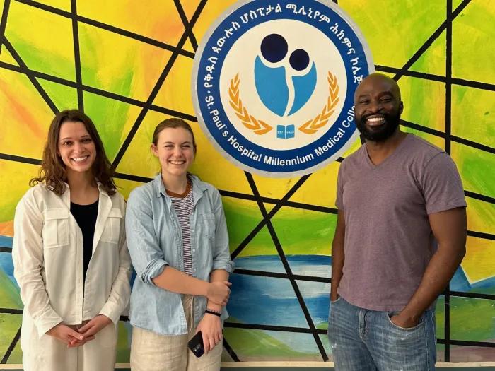 Faculty Student Travel Grant - student in Ethiopia with mentors