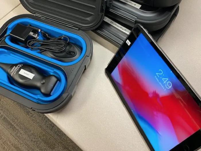 medical equipment and a tablet