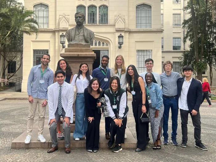 UMMS student Amy Kwarteng with other participants at the Winter Schools 2024 session.