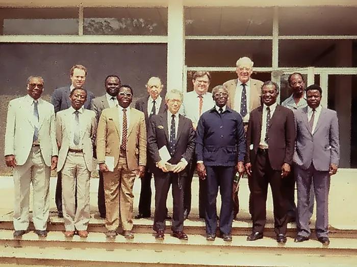 Dr. Tim Johnson and colleagues in Ghana 1989