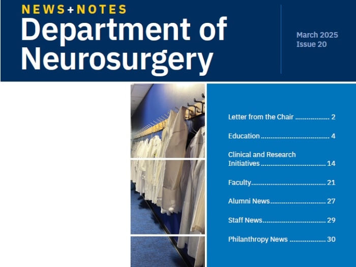 Cover of newsletter showing table of contents 
