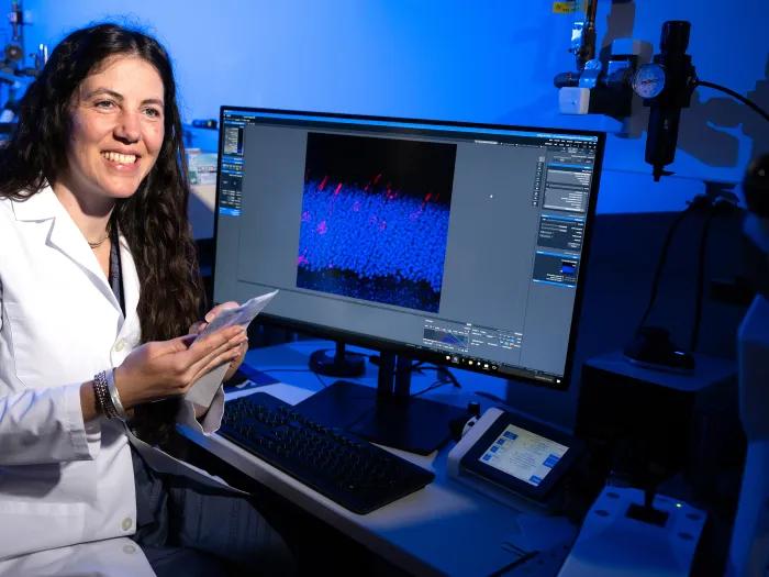 Dr. Jillian Pearring in her lab