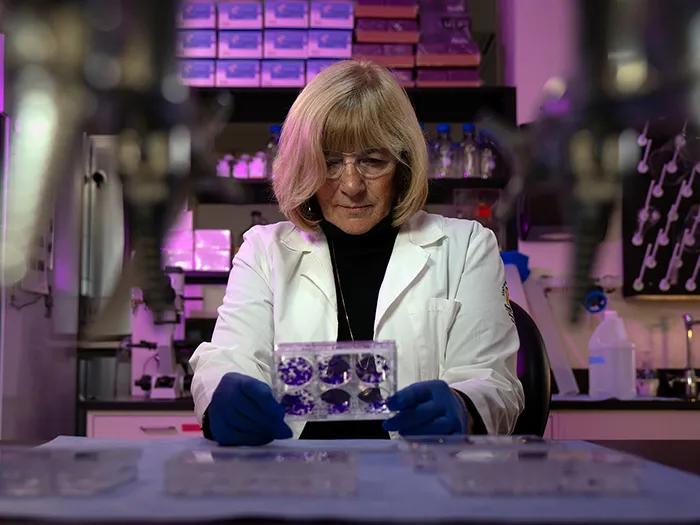 Dr. Judith Leopold in her lab