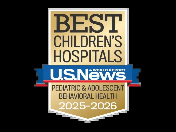 Best Children's Hospital Badge 2025-2026 Peds Adolescent & Behavioral Health