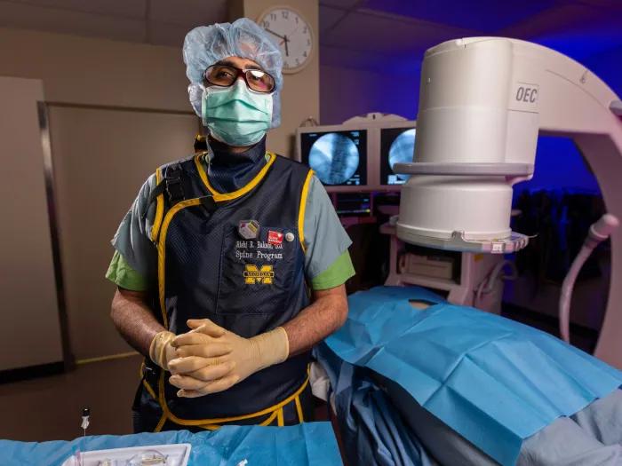 Doctor standing the Burlington Fluoroscopy Suite