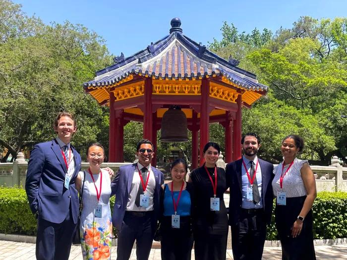 UMMS students at Fudan University, in Shanghai, as part of the 2025 U.S.-China Health Dialogue experience.
