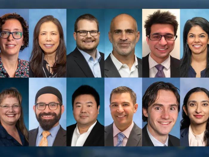 Two rows of six professional faculty portraits