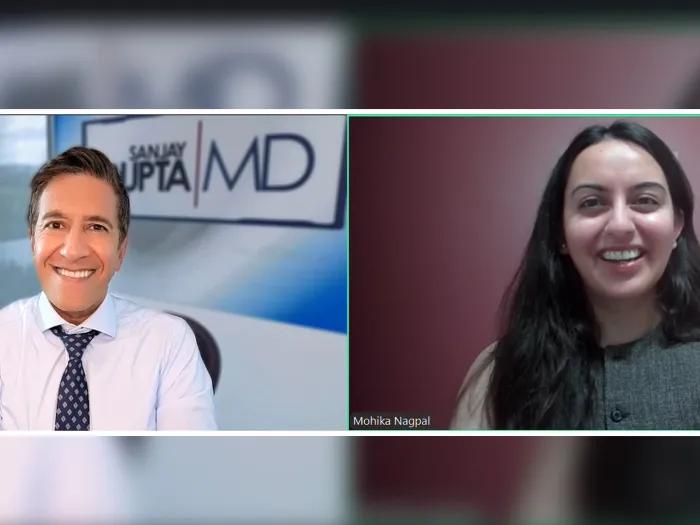 sanjay gupta and woman on zoom interview