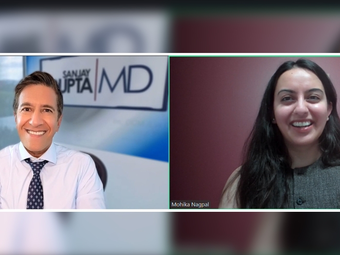 sanjay gupta and woman on zoom interview