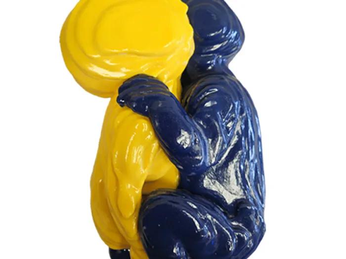 Maize and blue 3D model of conjoined twins