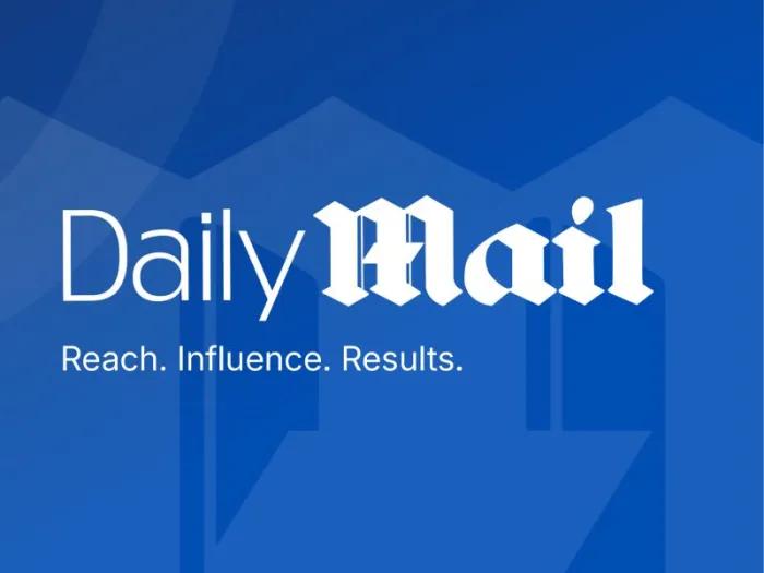 Daily Mail logo on a blue background with the words "Reach. Influence. Results."