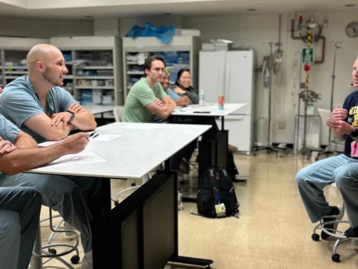 People in a classroom setting