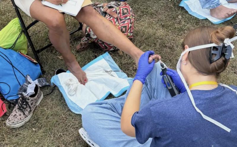 Wolverine Street Medicine delivering foot care