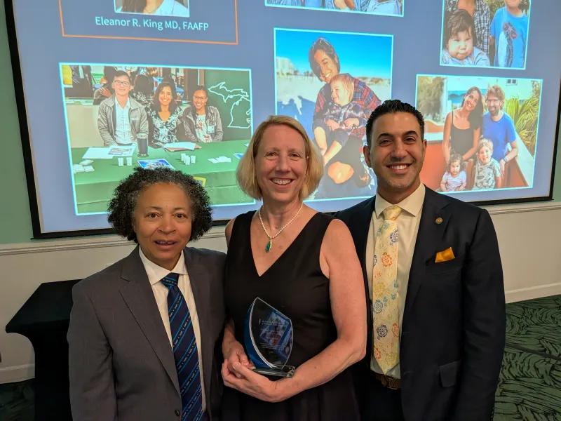 Group shot of Drs. Renee Crichlow, Diane Harper and Bashar Yalldo. 