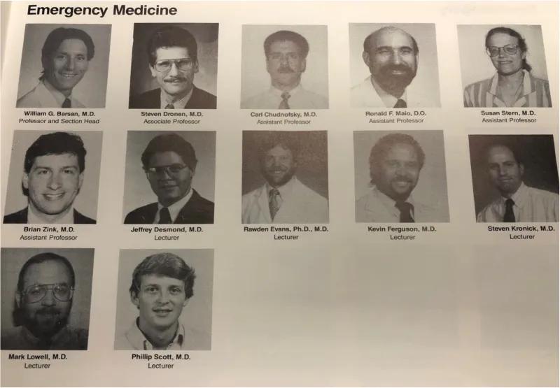 headshots in a book of section members