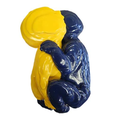 Maize and blue 3D model of conjoined twins