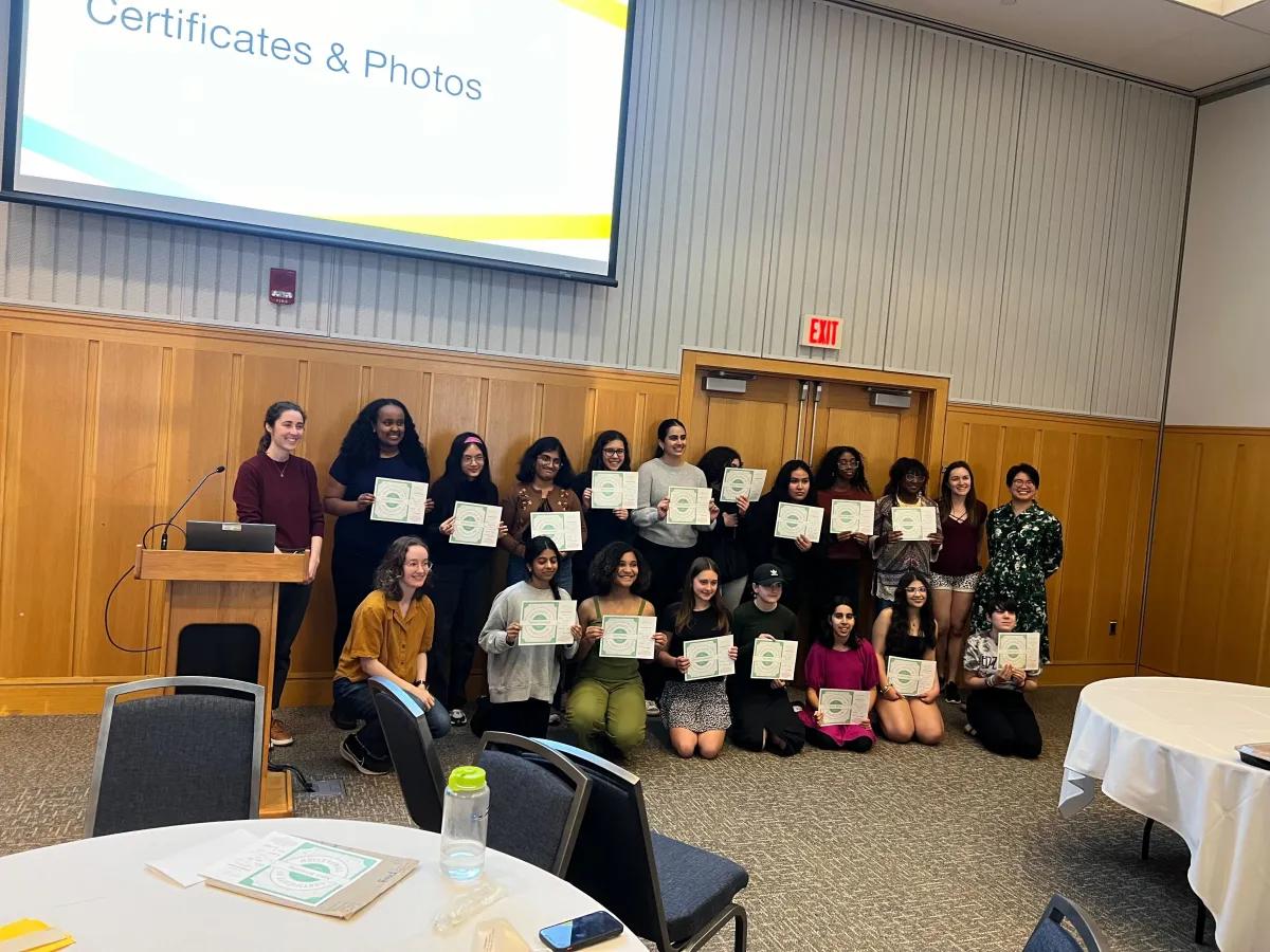U-M Girls Who Code 2024 Coding Club graduates