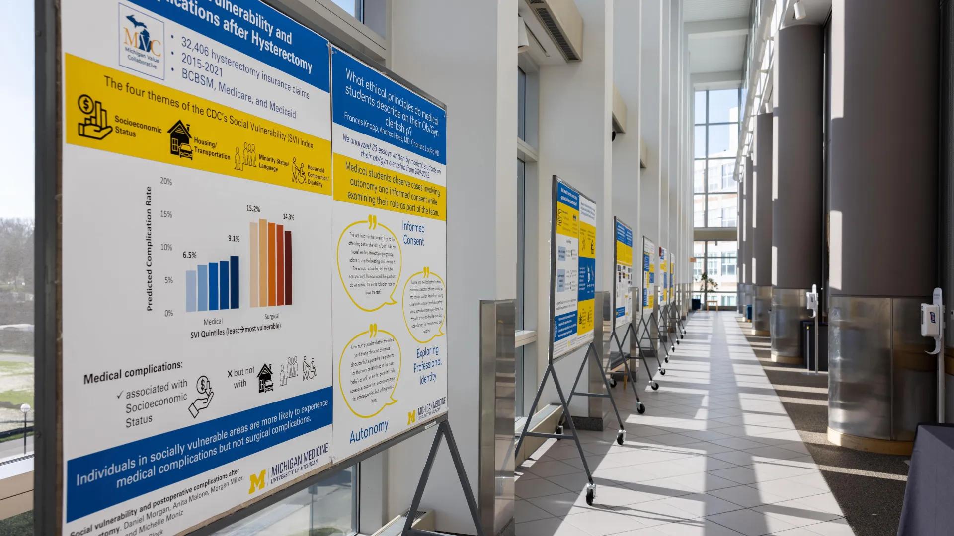 view of all posters in hallway 