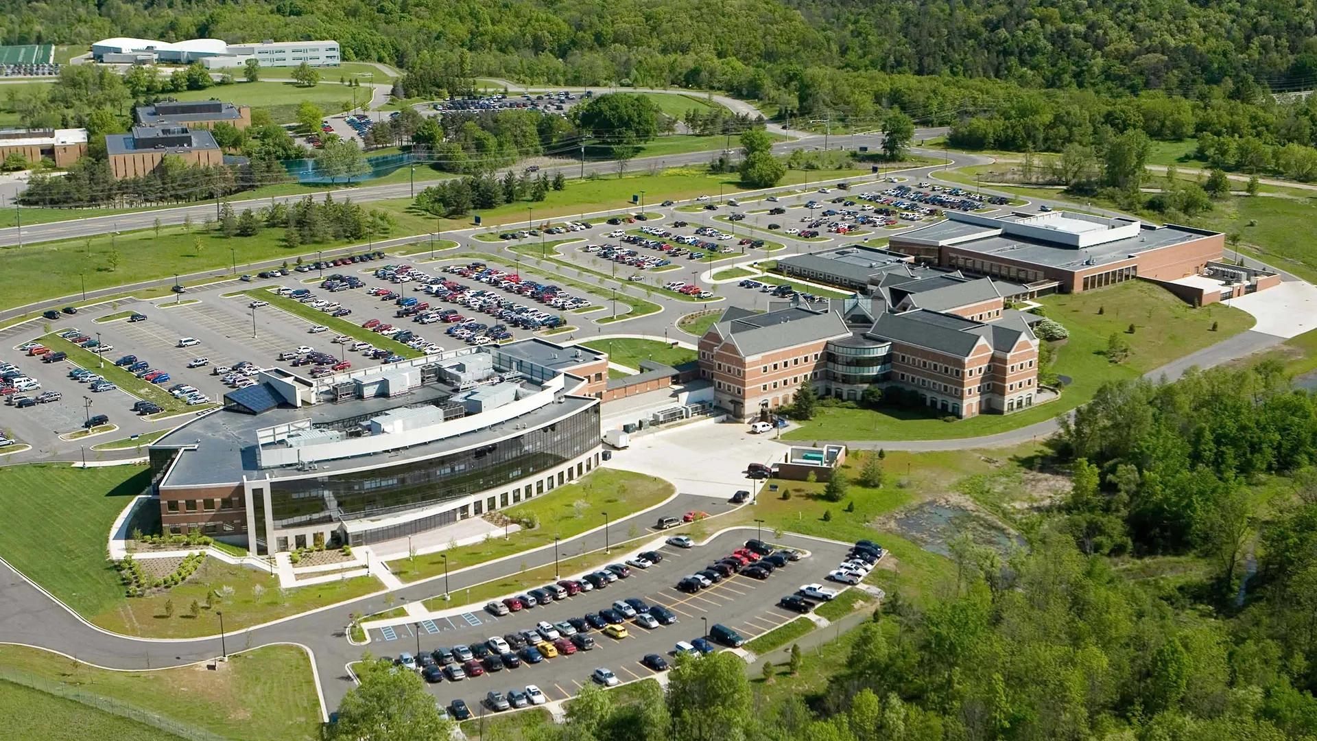 aerial view of the East Ann Arbor Health and Geriatrics Center
